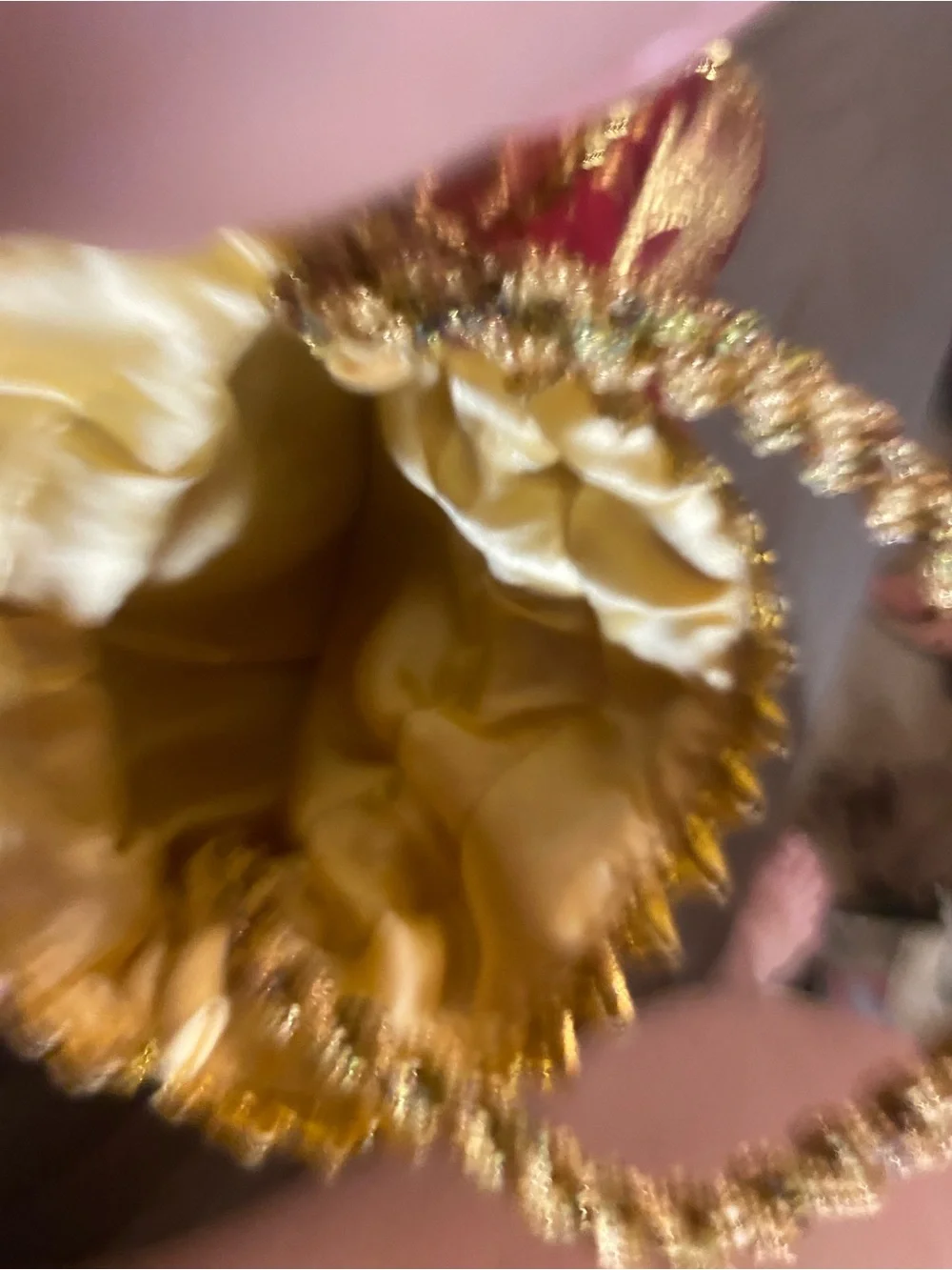 Here are similar traditional Bana silk and brocade potli bag